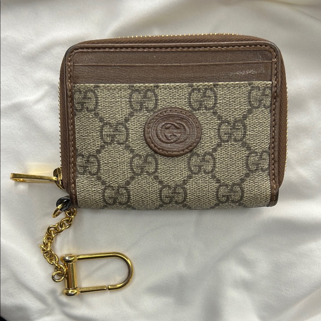 Gucci Brown And Gold Key Card Holder
